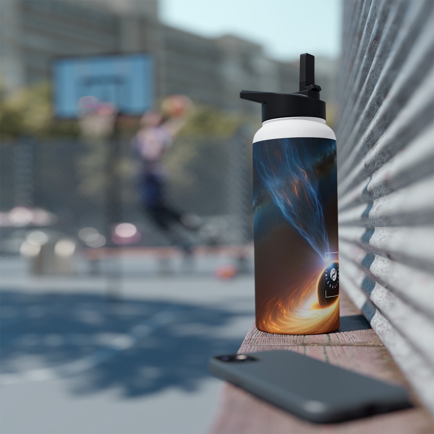 "Discs of Illumination: Black Hole Reverie" - Water Bottle