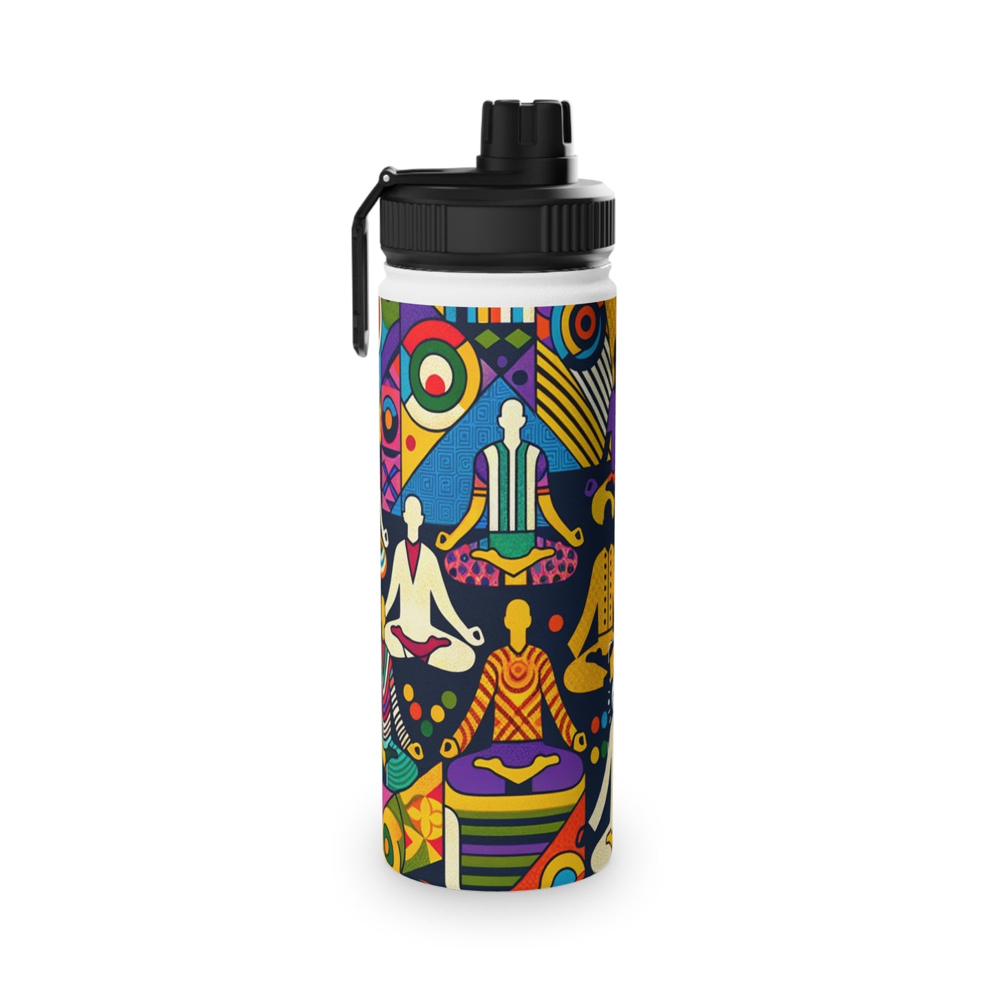 "Vibrant Sadana: Unleashing the Prana in Nouveau Réalité" - Sports Water Bottle