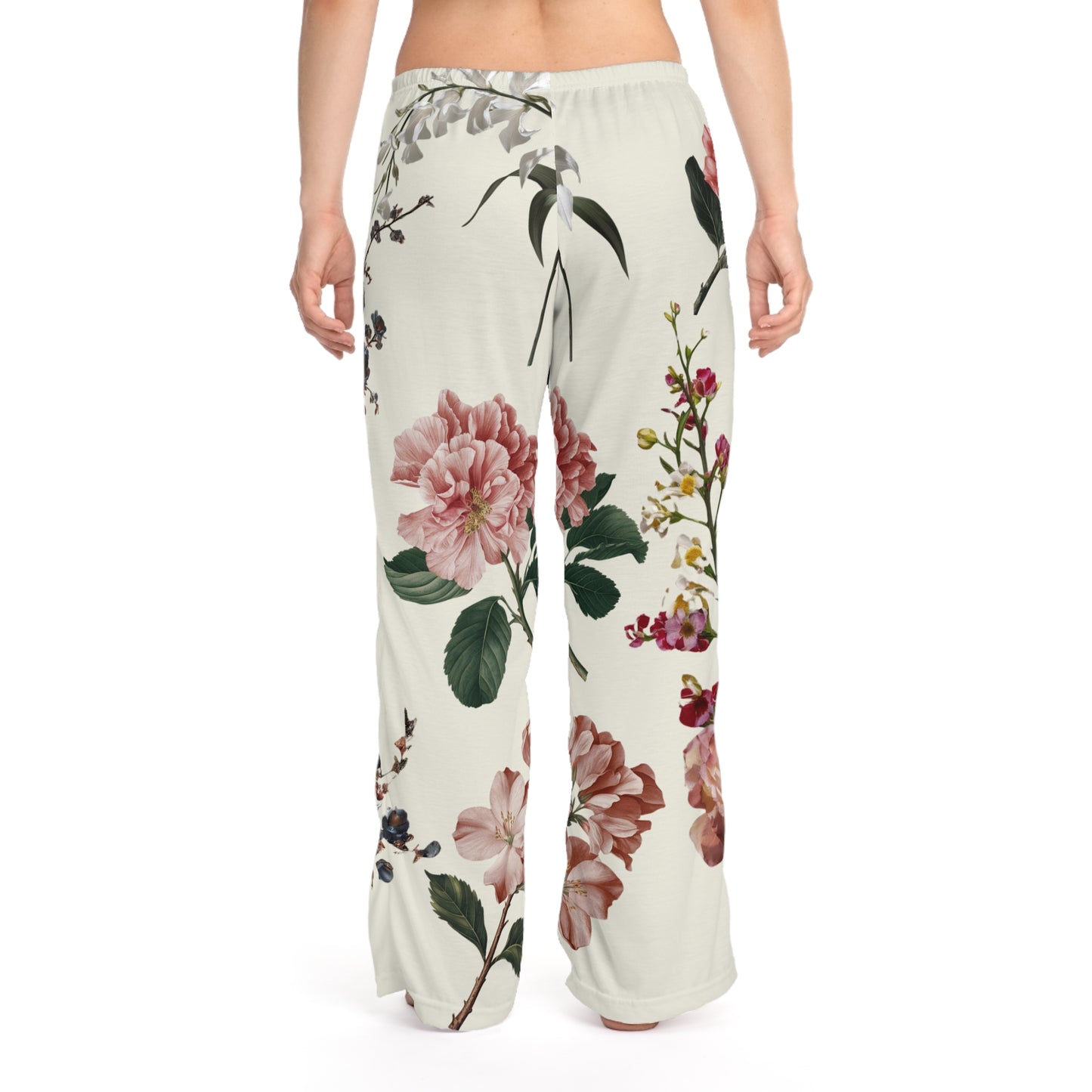 Botanicals on Beige - Pantalon lounge femme