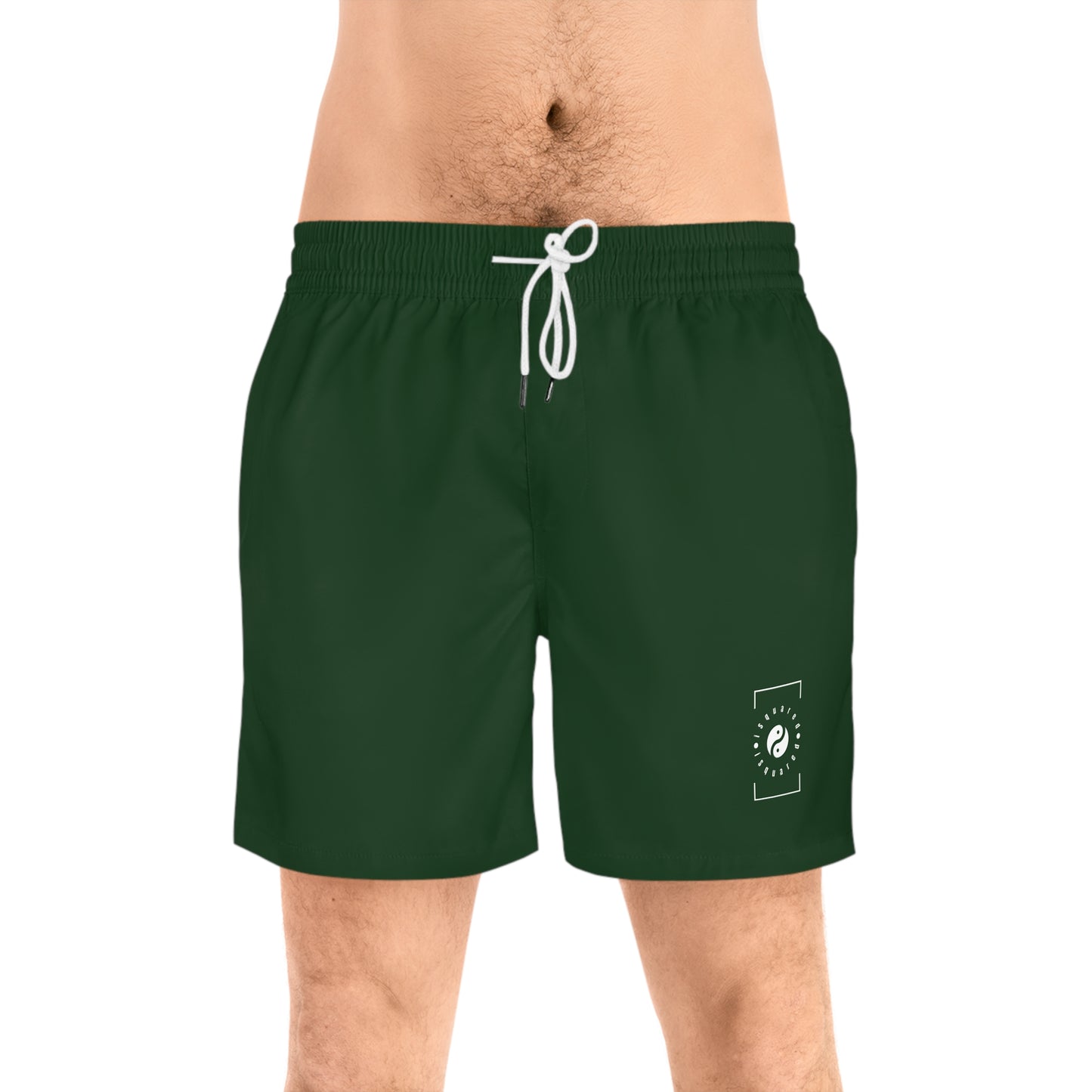 #153B1C Forest Green - Swim Shorts (Solid Color) for Men