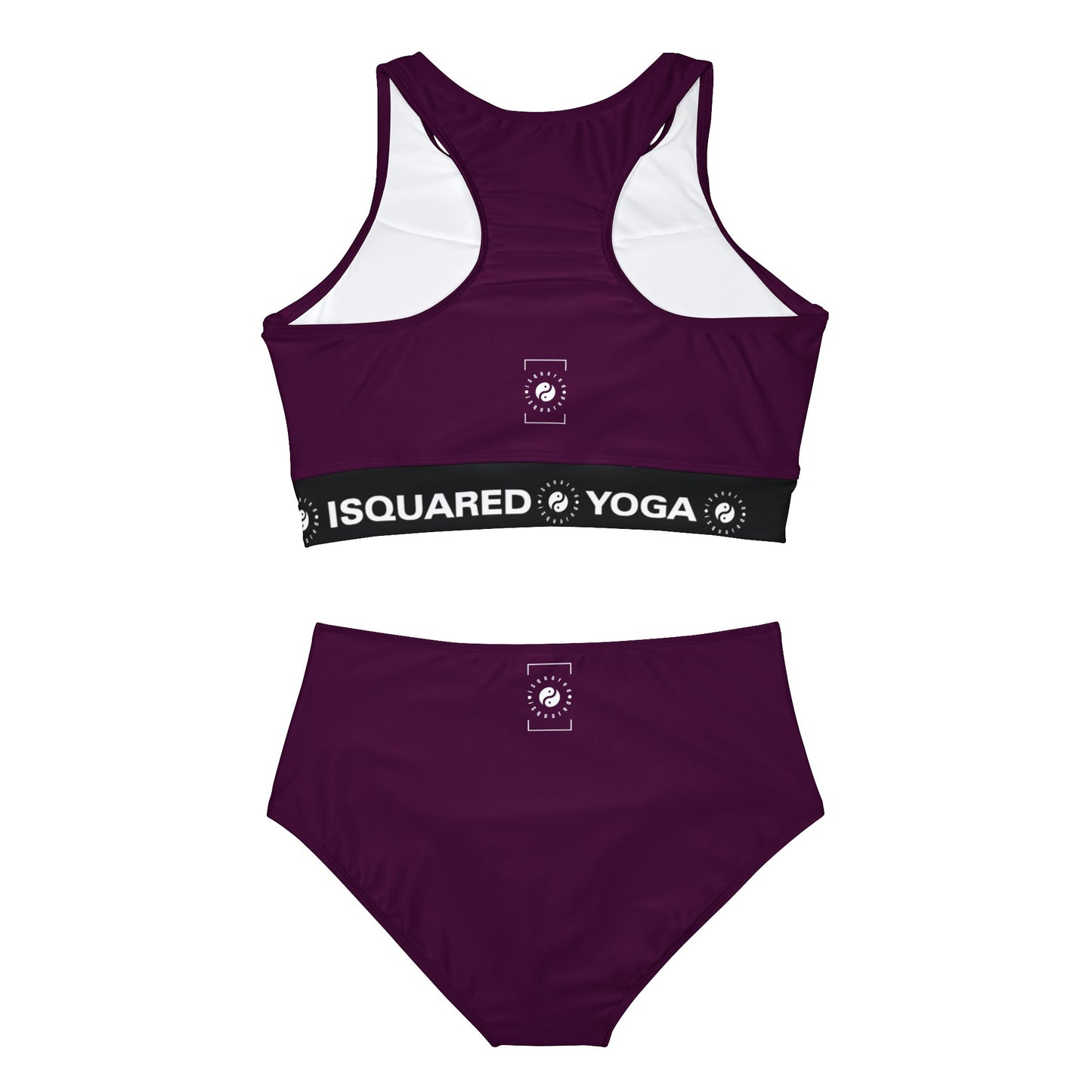 Bourgogne profond - Ensemble de bikini de yoga chaud