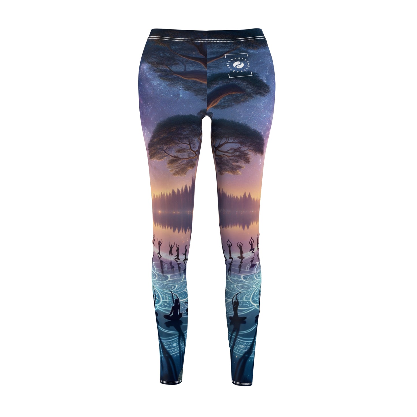 "Celestial Serenity: Mandala's Reflection" - Casual Leggings