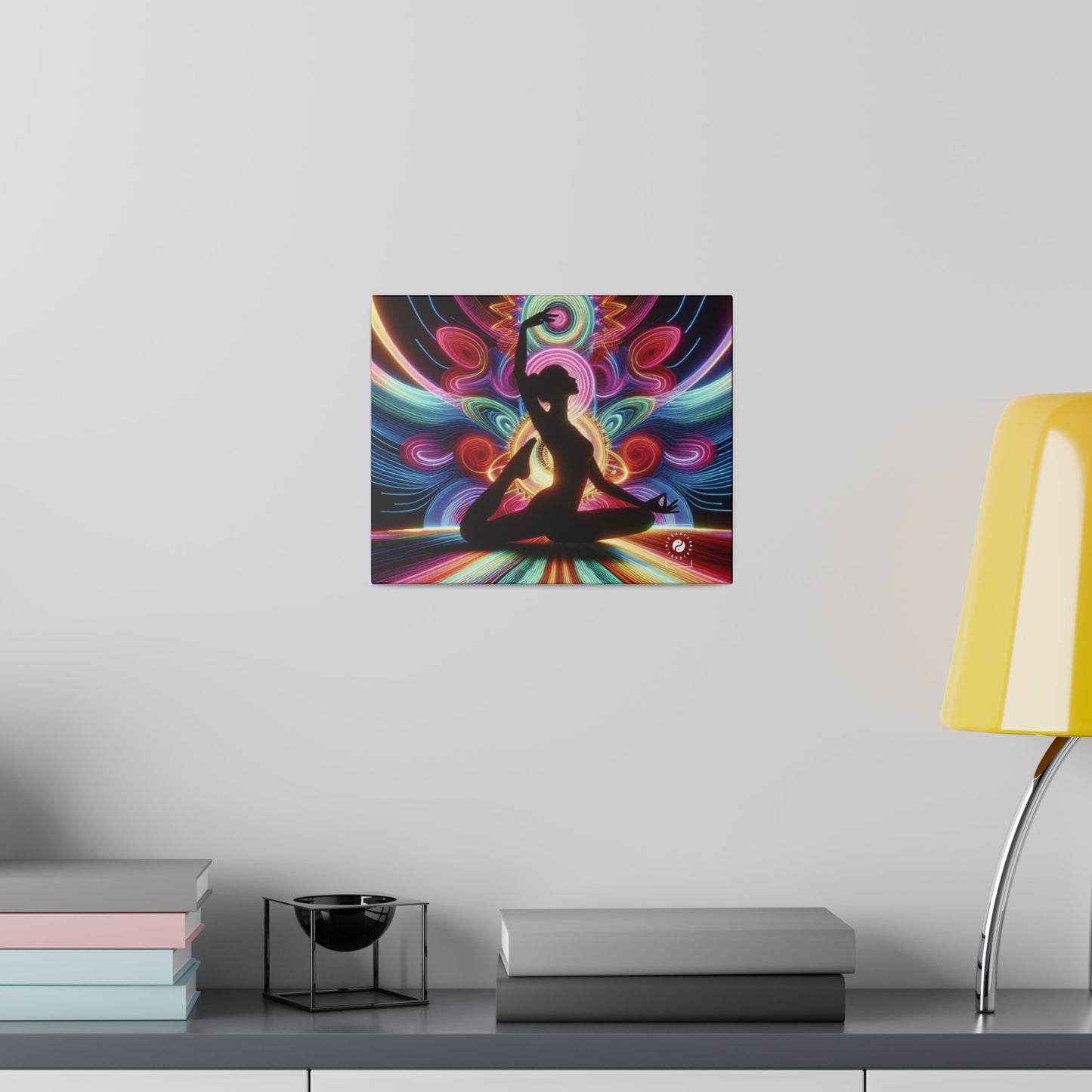 "Neon Zenith: Chromatic Balance" - Art Print Canvas