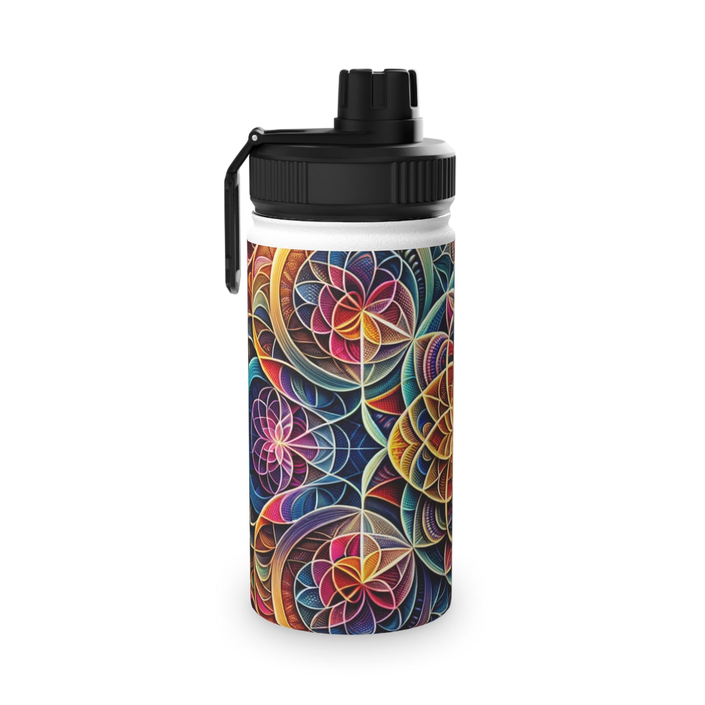 "Sacred Symmetry: Infinite Radiance of Love" - Sports Water Bottle