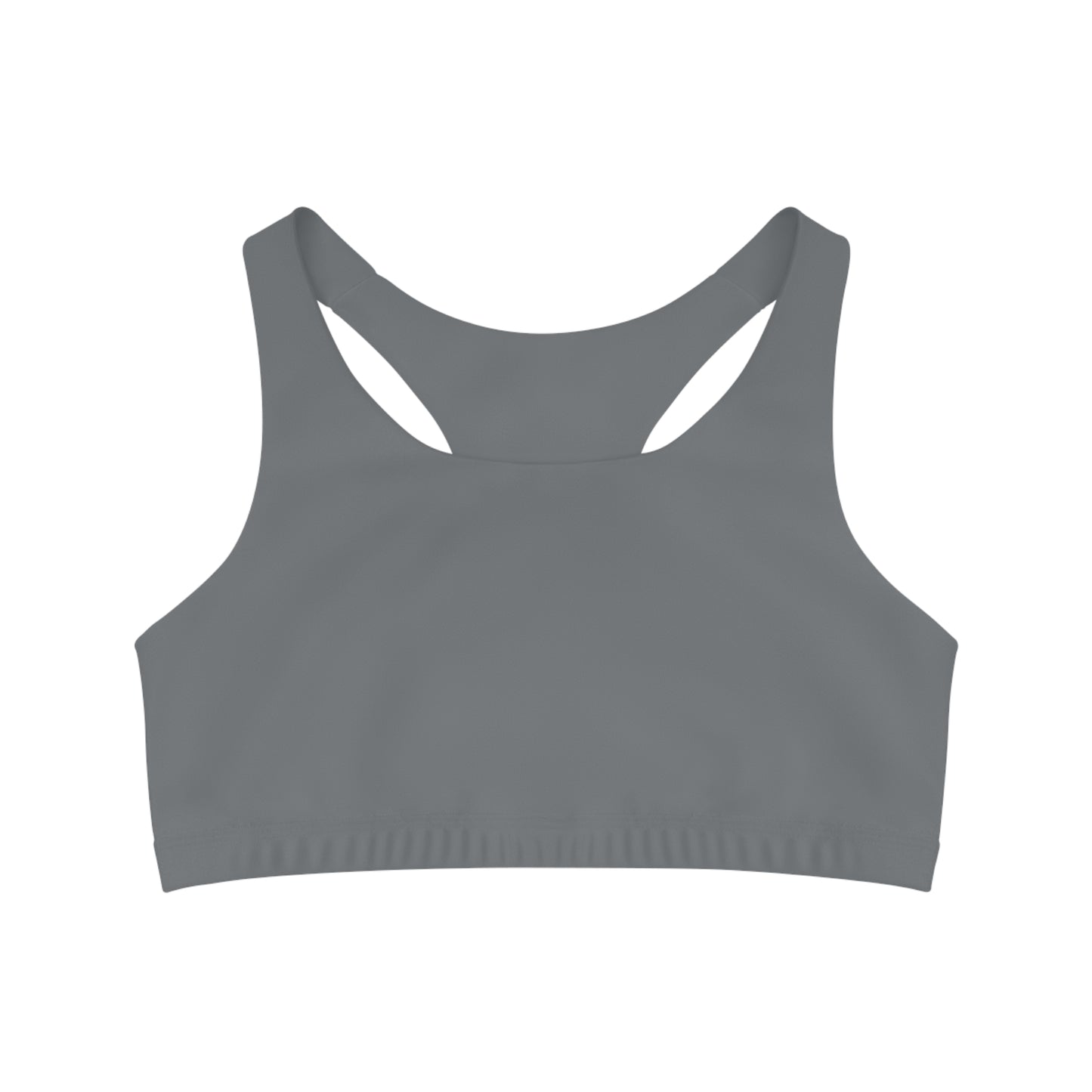 #777B7E Steel Grey - Seamless Sports Bra