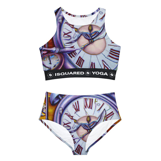 "Chrono Illusionist's Liquid Riddle" - Hot Yoga Bikini Set