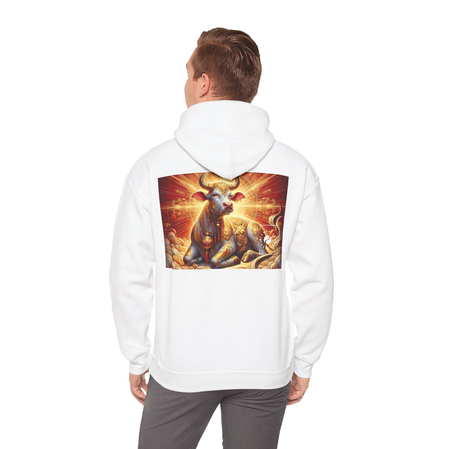 "Golden Euphoria: A Dance of the Divine Bovine" - Hoodie