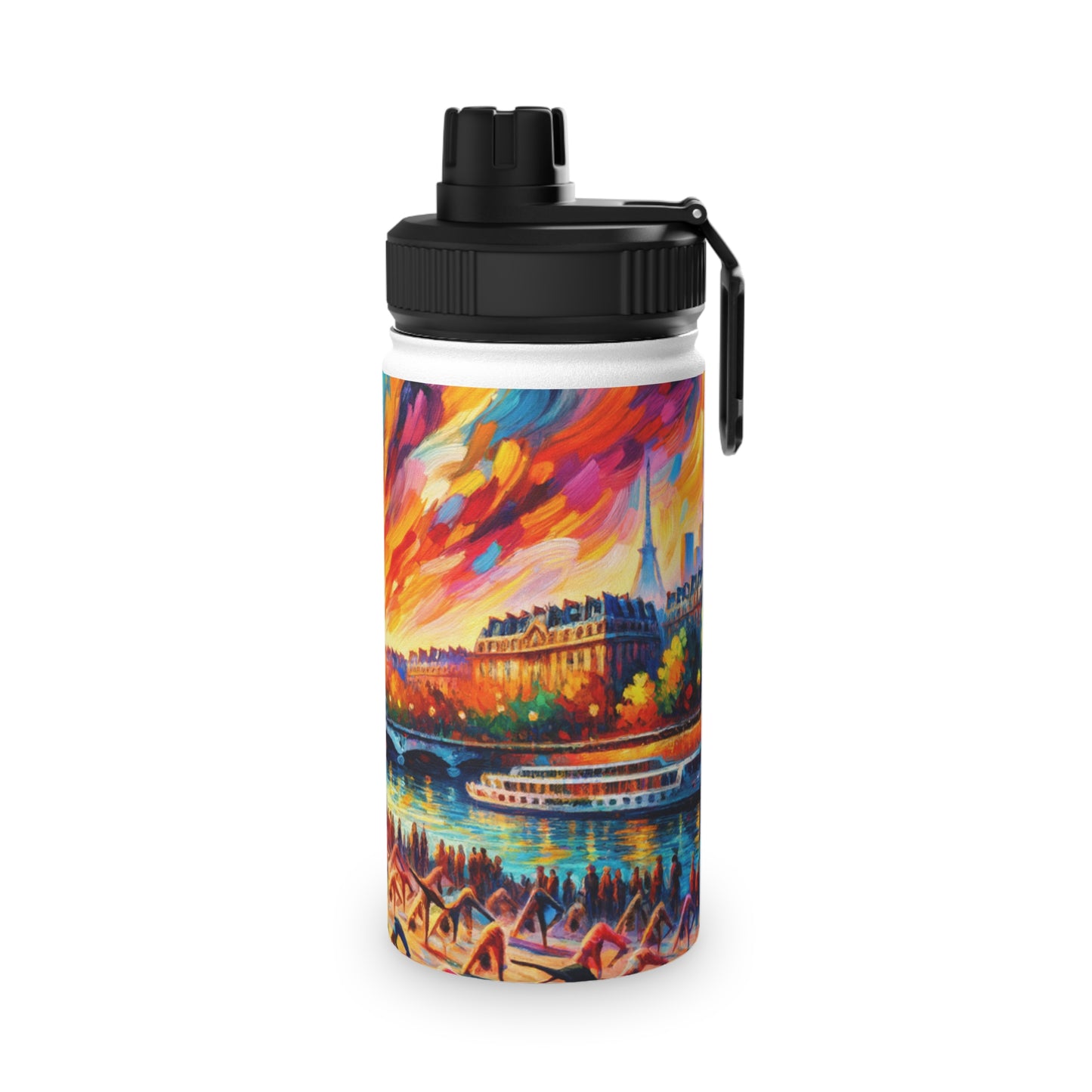 Parisian Yoga Chic - Sports Water Bottle