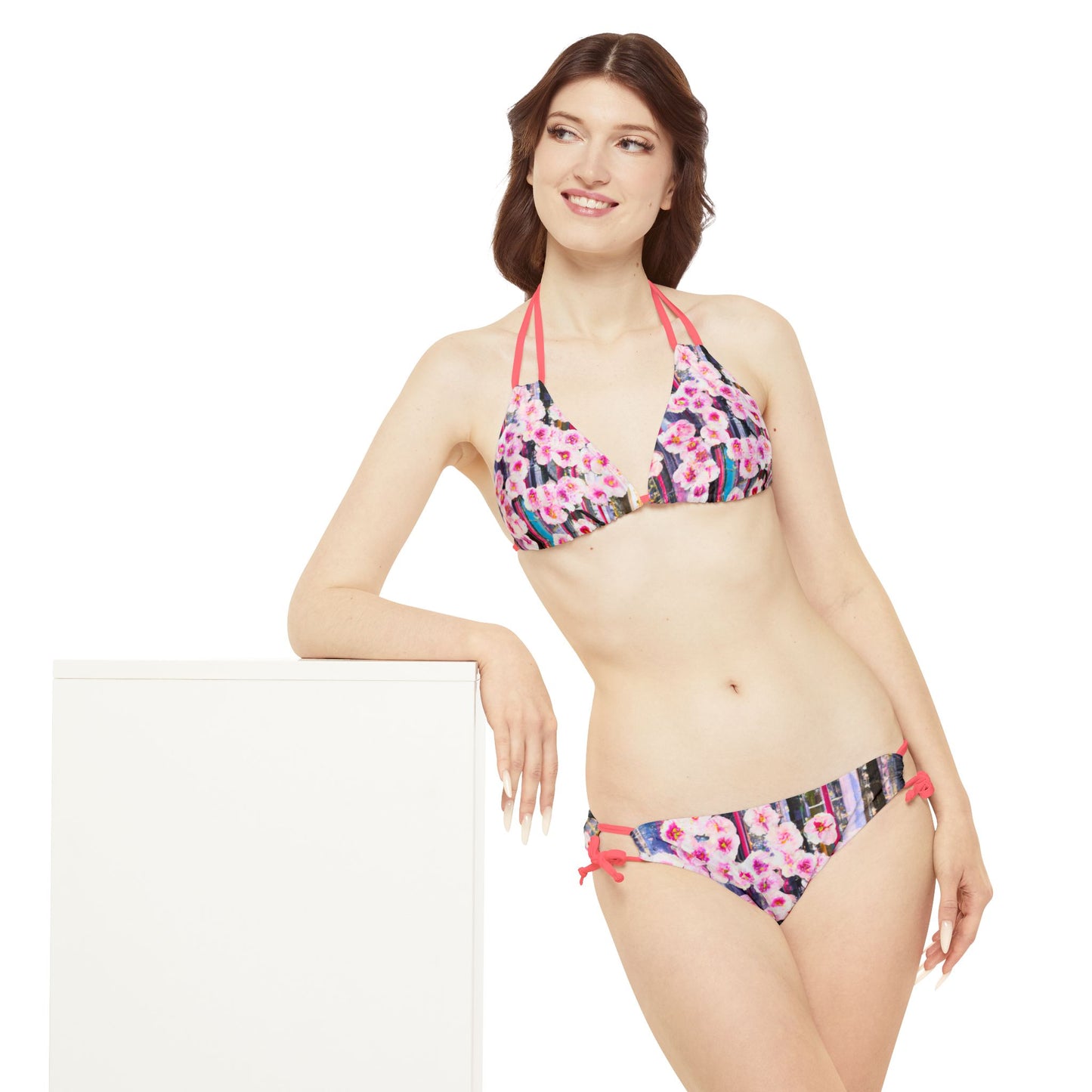 Abstract Bloom 05 - Lace-up Bikini Set