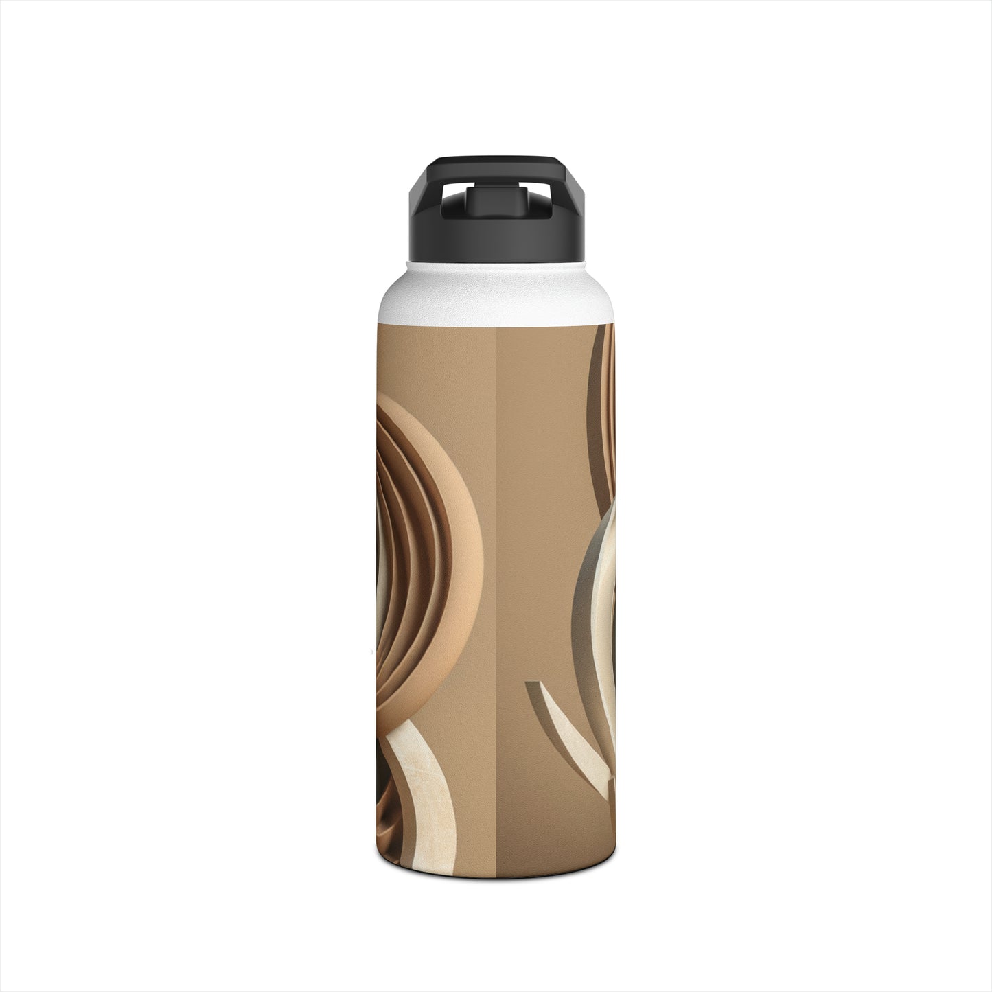 "Hepworth Hues: An Earth Tone Symphony" - Water Bottle