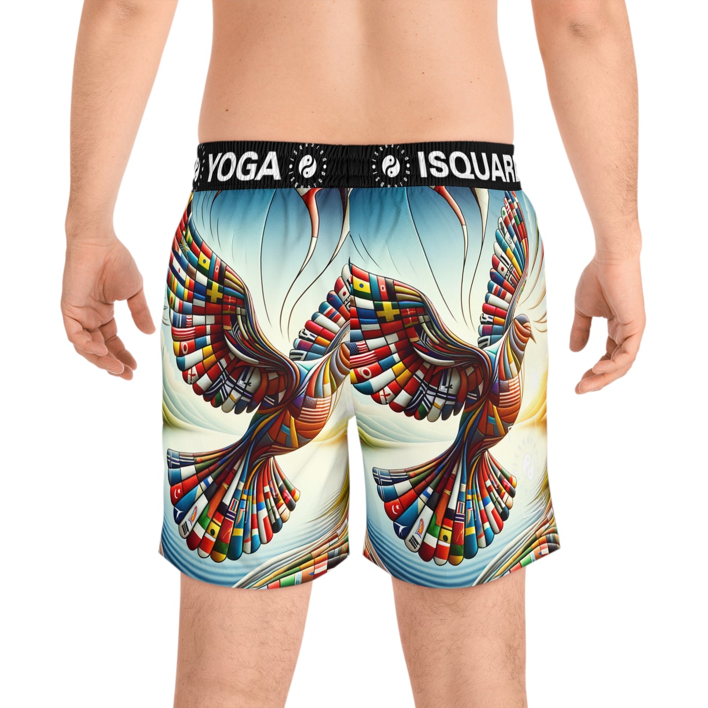 "Global Tapestry of Tranquility" - Swim Shorts (Mid-Length) for Men