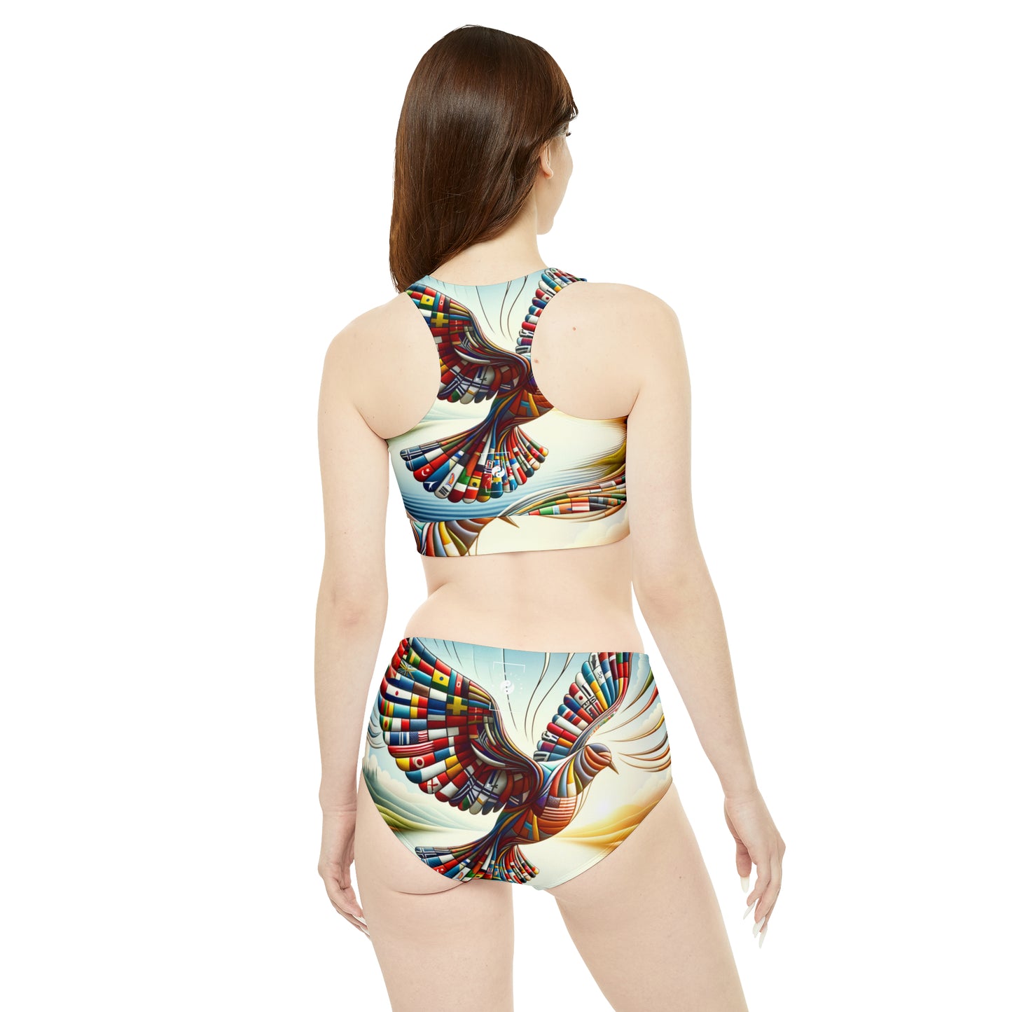 "Global Tapestry of Tranquility" - Hot Yoga Bikini Set