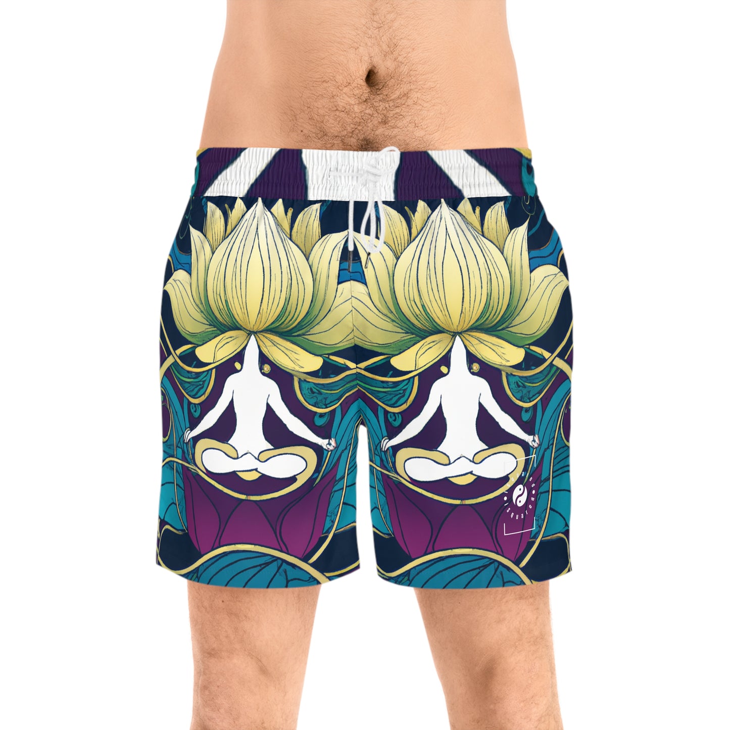 "Lotus Serenity Dance" - Swim Shorts (Mid-Length) for Men