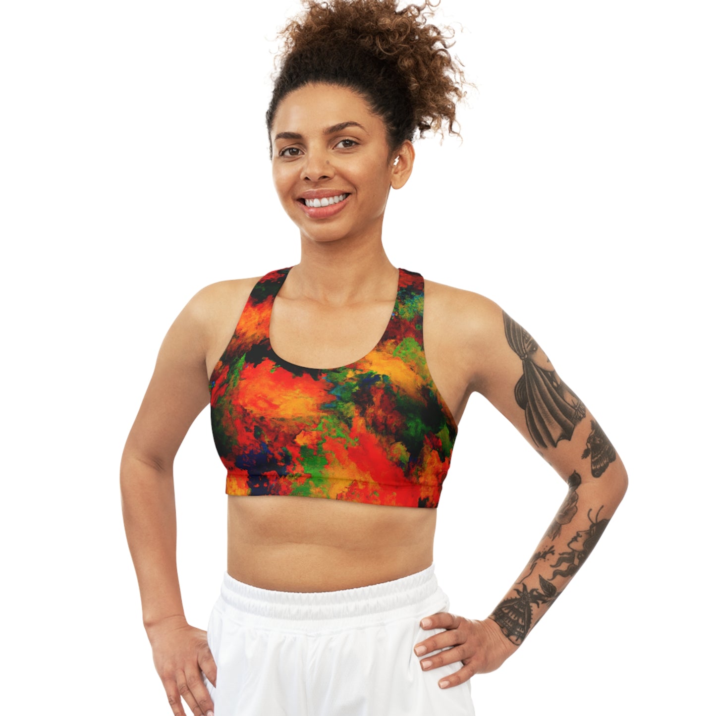 Luminous Whispers Symphony - Seamless Sports Bra