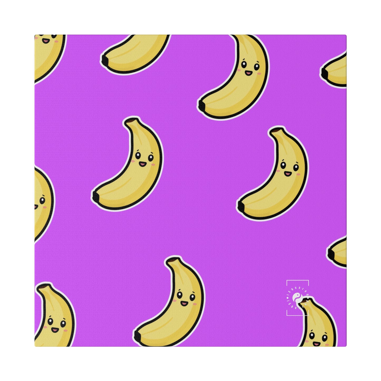 #D65BFF Purple + Banana - Art Print Canvas