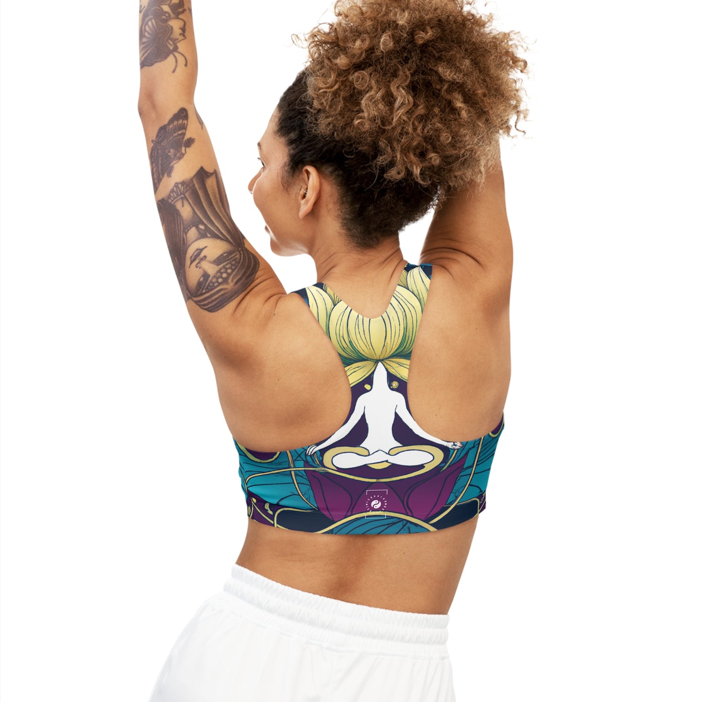 "Lotus Serenity Dance" - Seamless Sports Bra