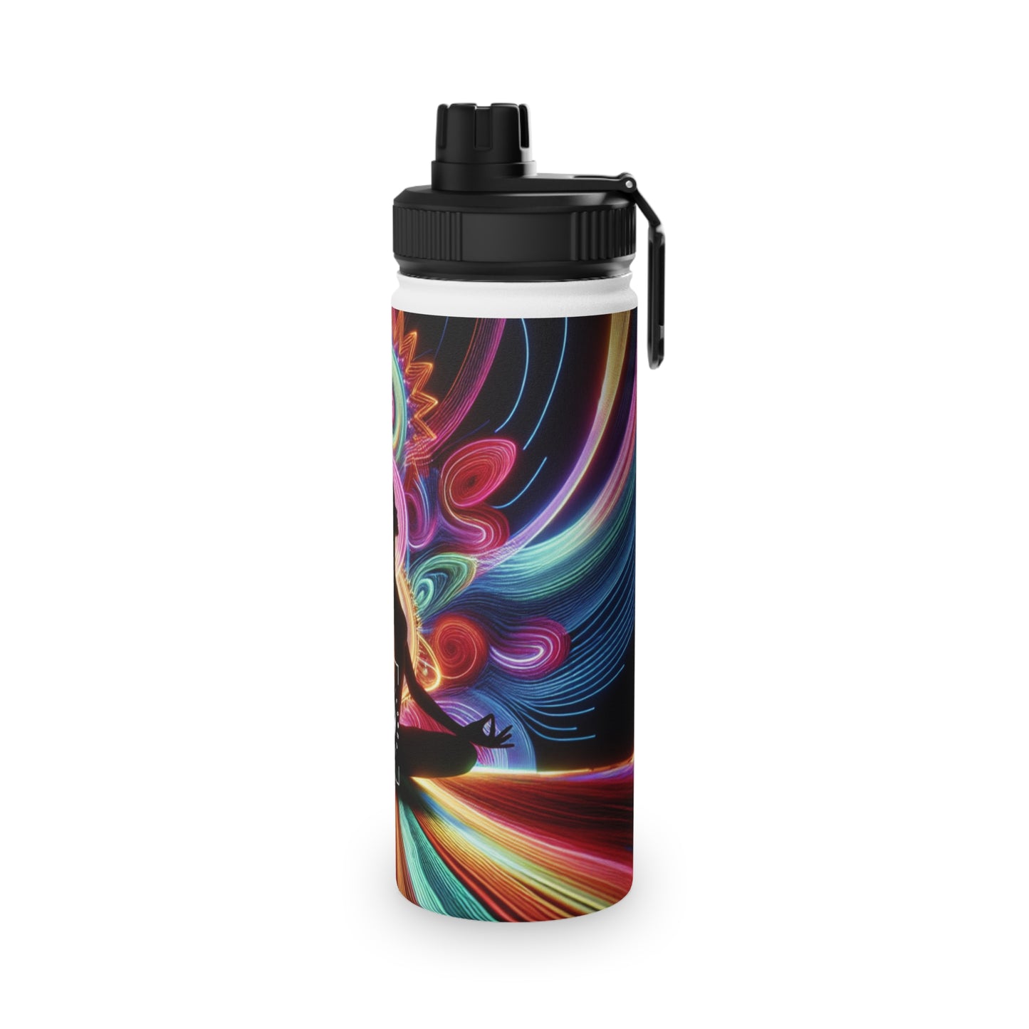 "Neon Zenith: Chromatic Balance" - Sports Water Bottle