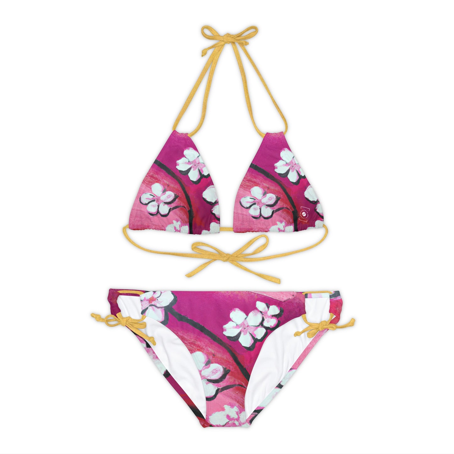 Ephemeral Blossom - Lace-up Bikini Set