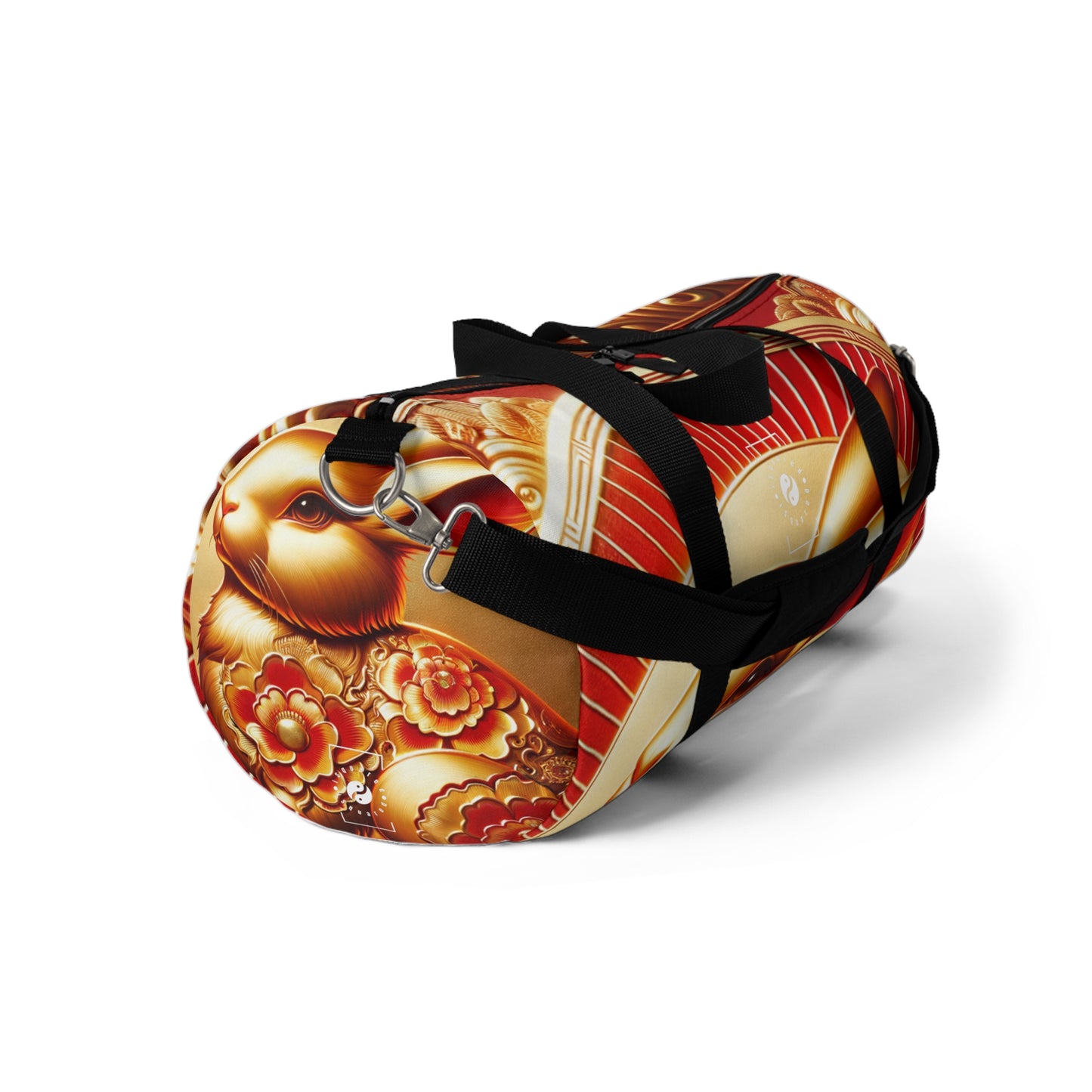 "Golden Blessings: Lunar Rabbit's Resplendence" - Duffle Bag