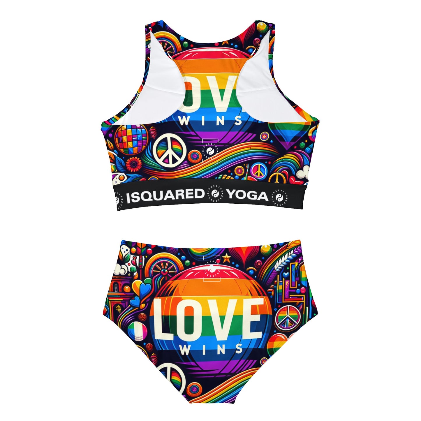 LOVE WINS - Ensemble de bikini de yoga chaud