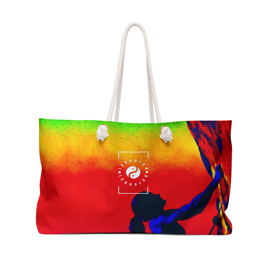 "Technicolour Ascent: The Digital Highline" - Casual Yoga Bag