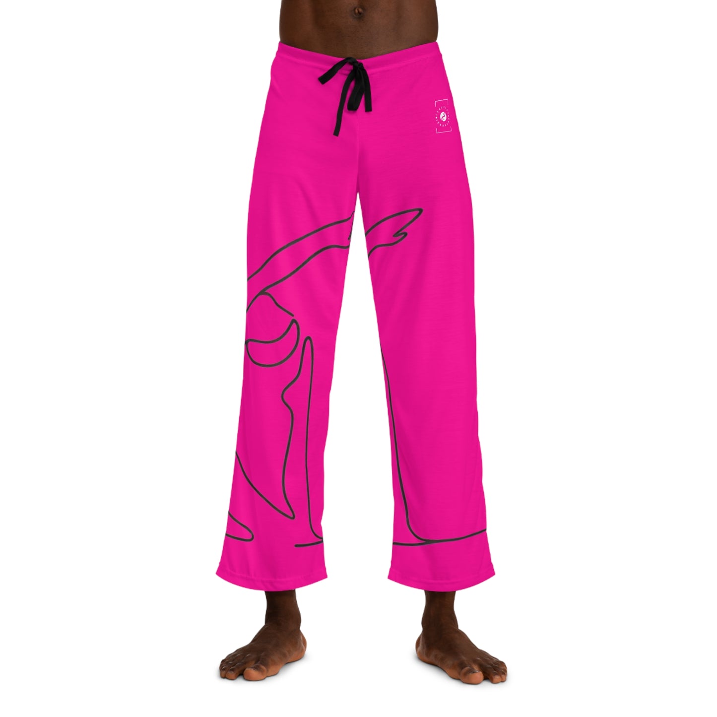 Line Art Pigeon Pose - men's Lounge Pants