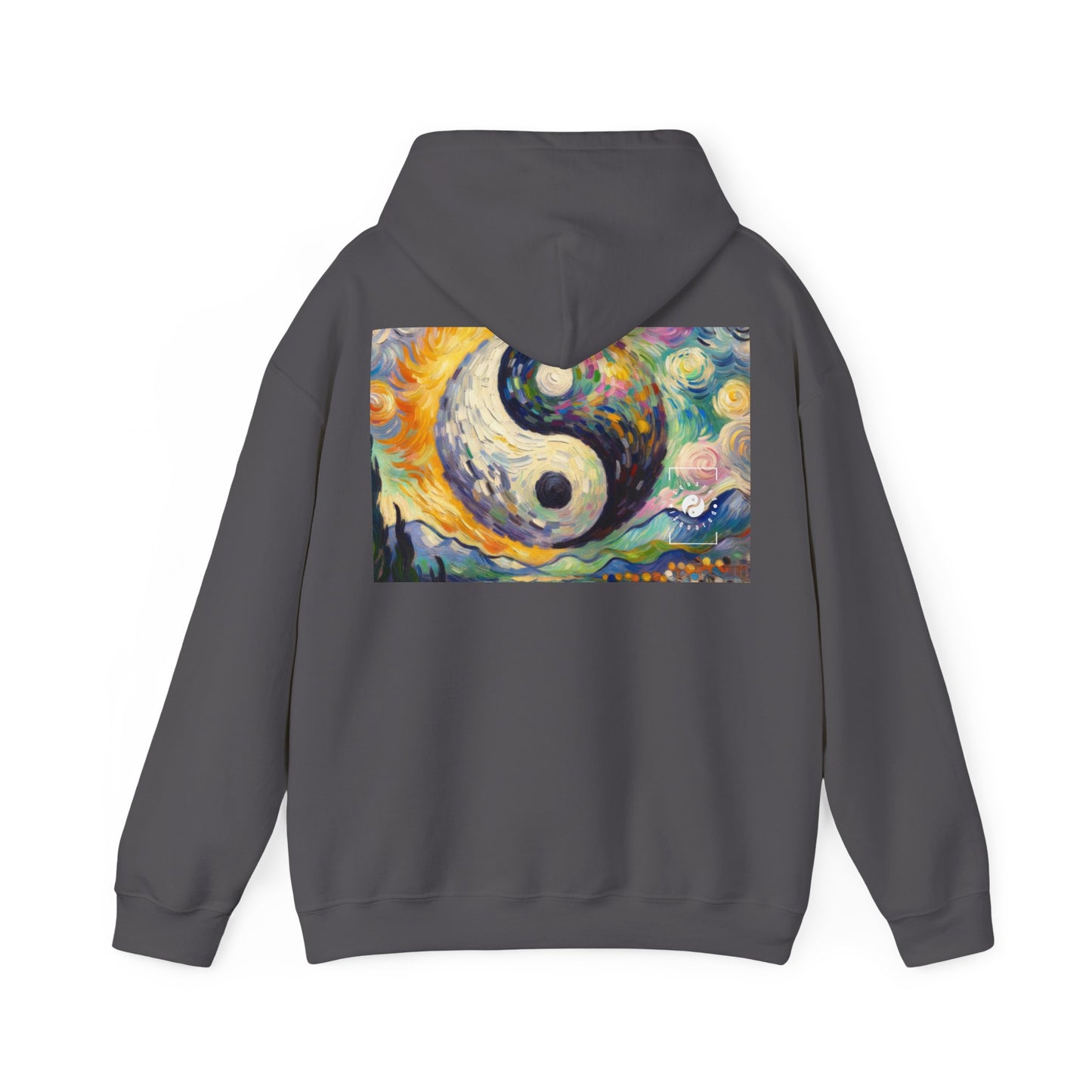 "Spectral Duality: An Impressionist Balance" - Hoodie