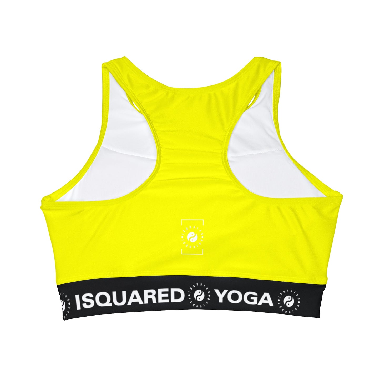 Jaune Fluo FFFF00 - Crop Top Col Montant