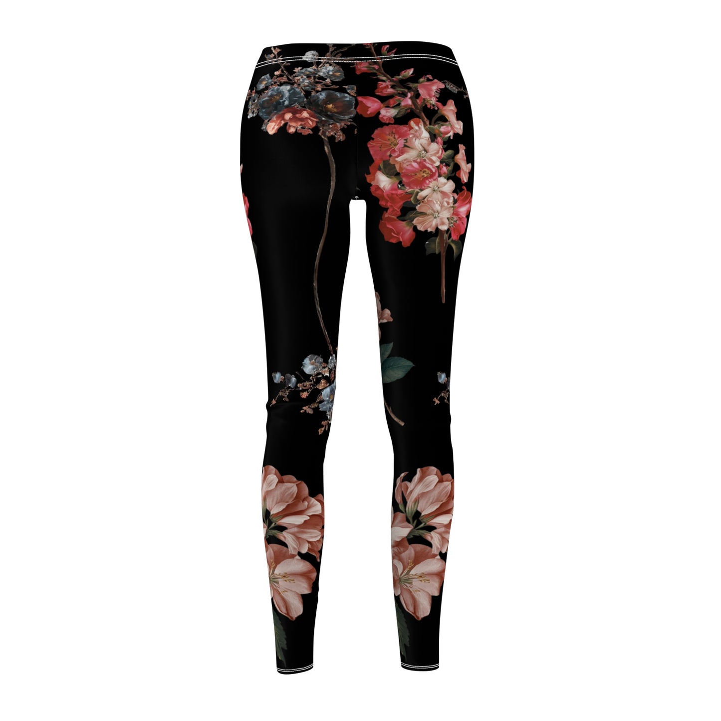 Botanicals on Black - Casual Leggings