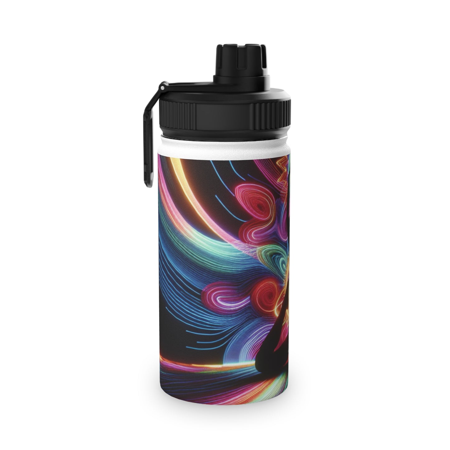 "Neon Zenith: Chromatic Balance" - Sports Water Bottle