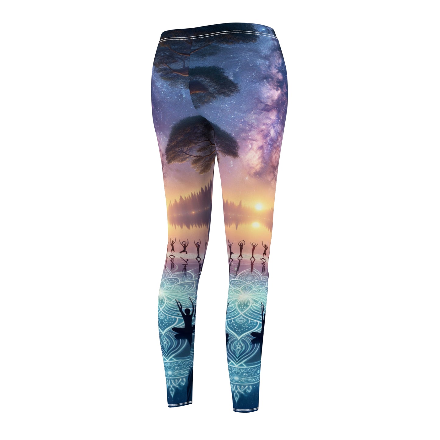 "Celestial Serenity: Mandala's Reflection" - Casual Leggings