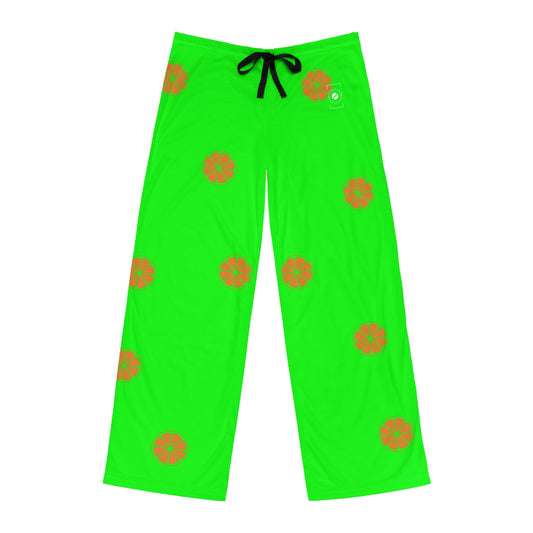 #05FD00 Lime Green + Mandarin - men's Lounge Pants