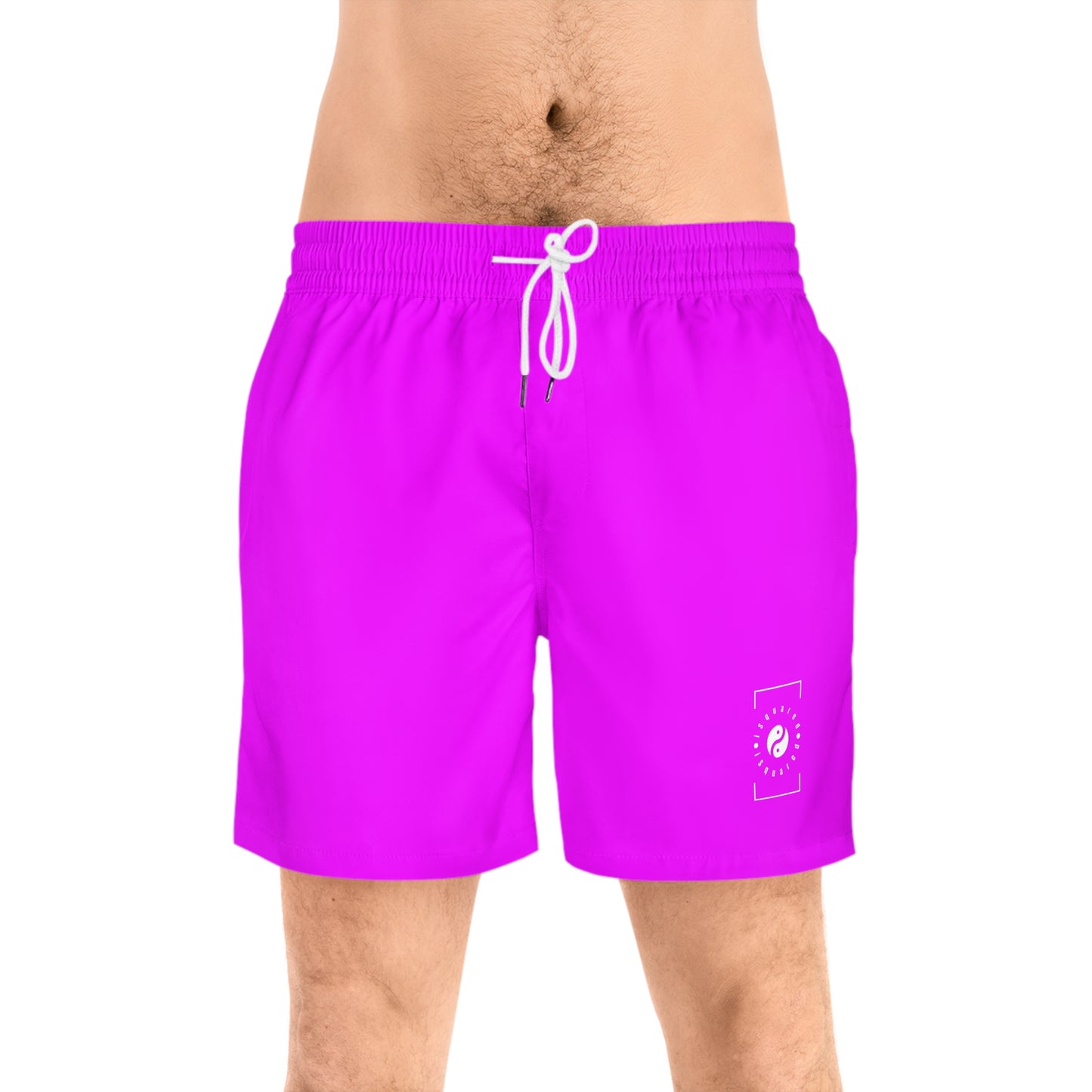 #f000ff Neon Purple - Short de bain (couleur unie) pour homme