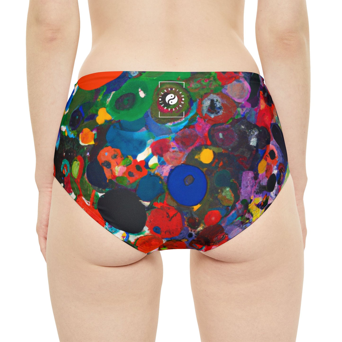 Ink drops meditation - High Waisted Bikini Bottom