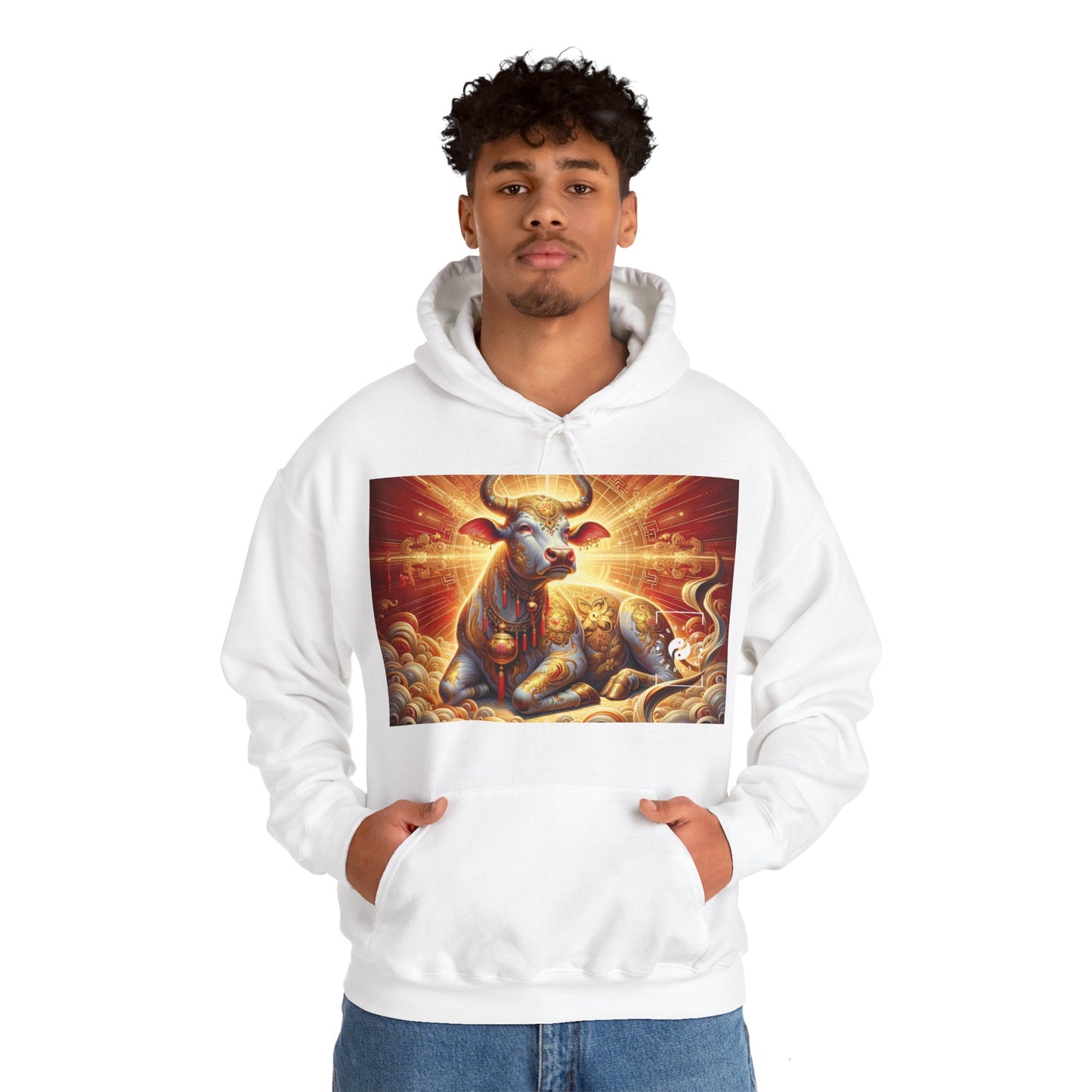 "Golden Euphoria: A Dance of the Divine Bovine" - Hoodie