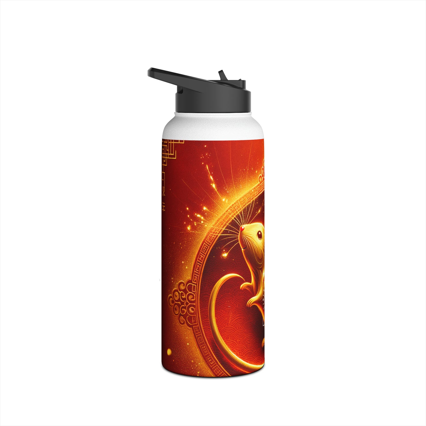 "Golden Emissary: A Lunar New Year's Tribute" - Water Bottle