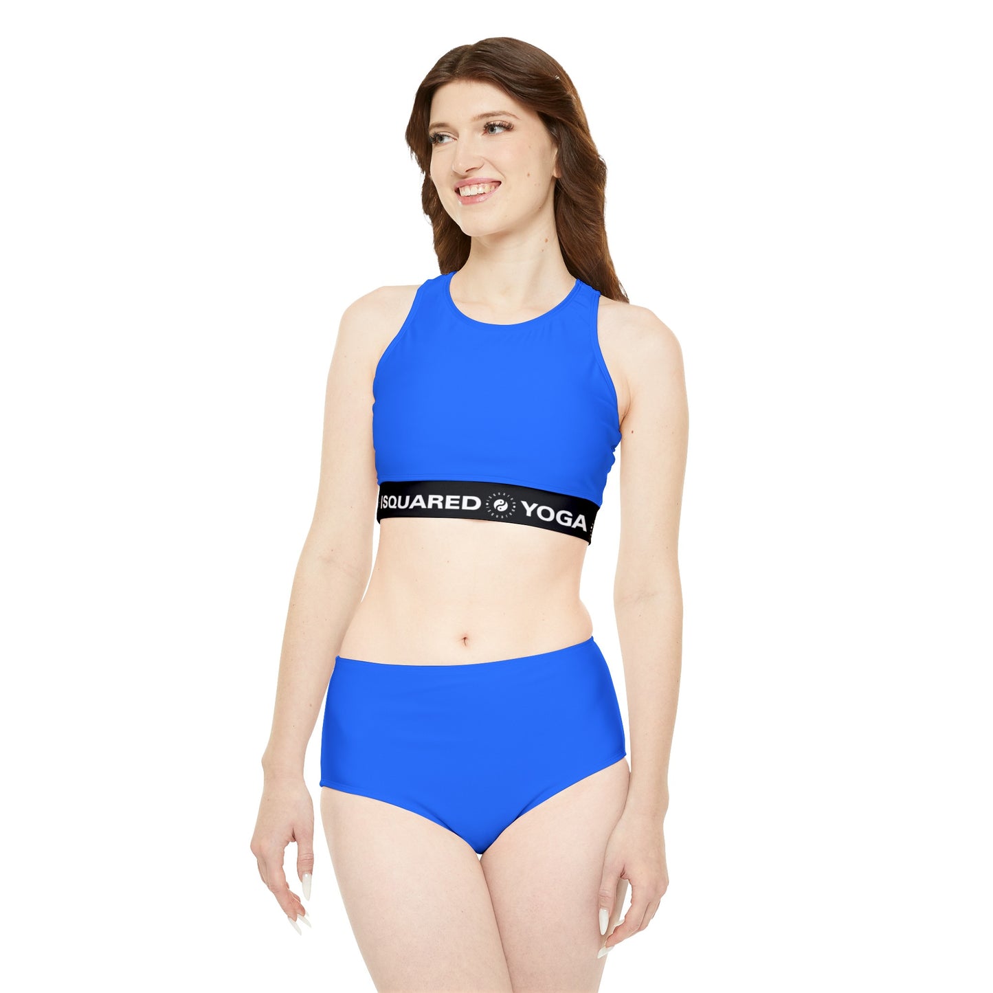 #2C75FF Bleu électrique - Ensemble de bikini de yoga chaud