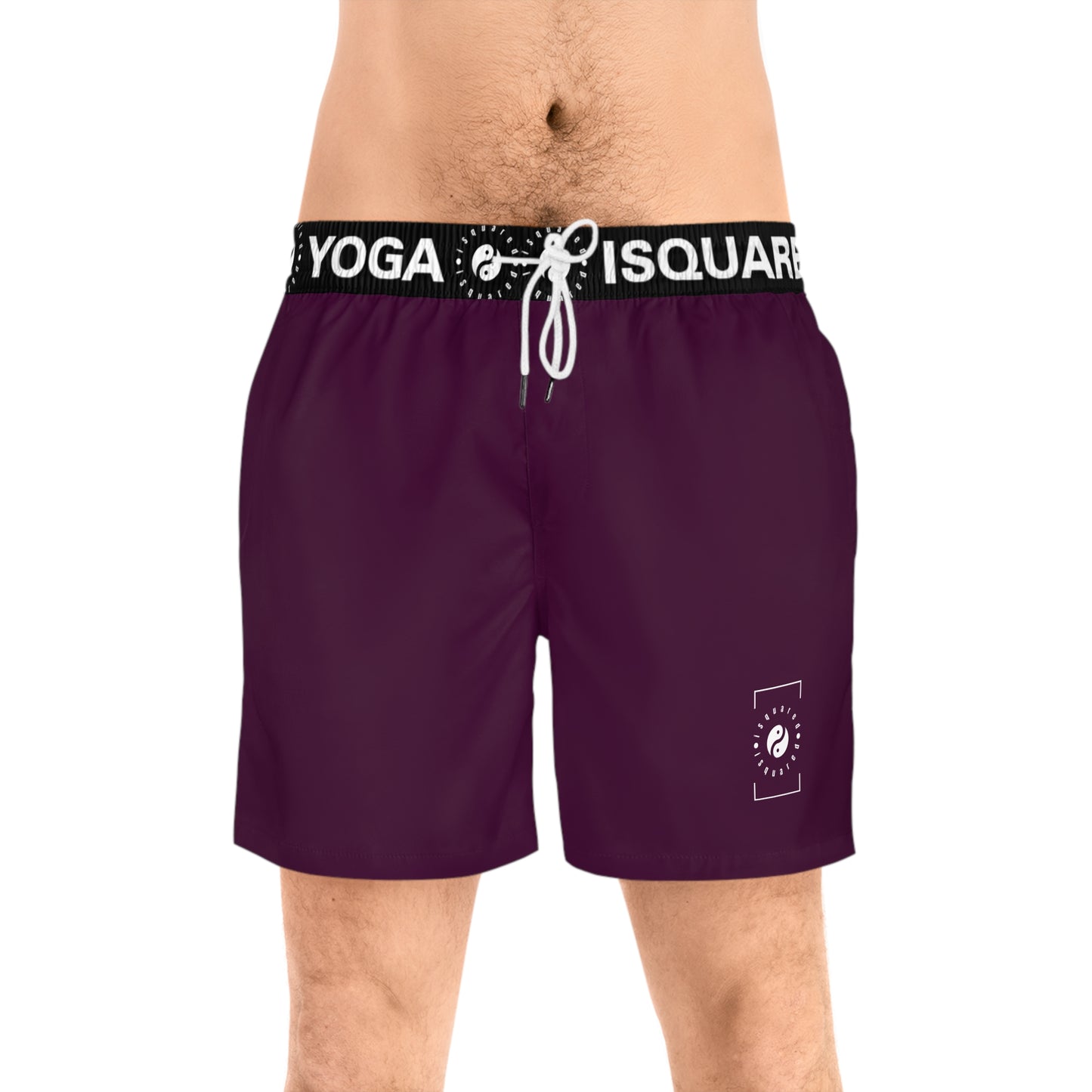Deep Burgundy - Swim Shorts (Mid-Length) for Men