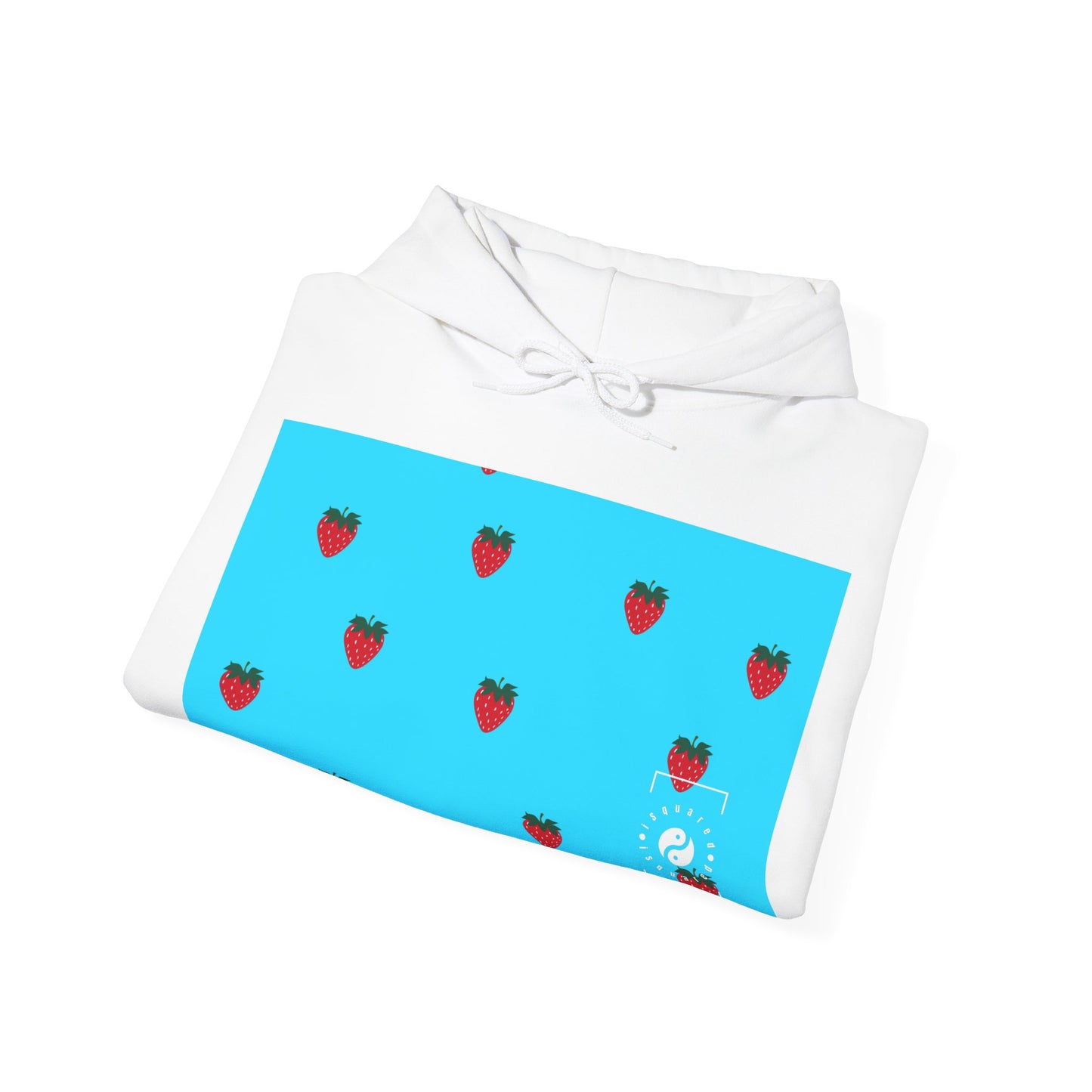 #22DEFF Bleu clair + Fraise - Sweat à capuche