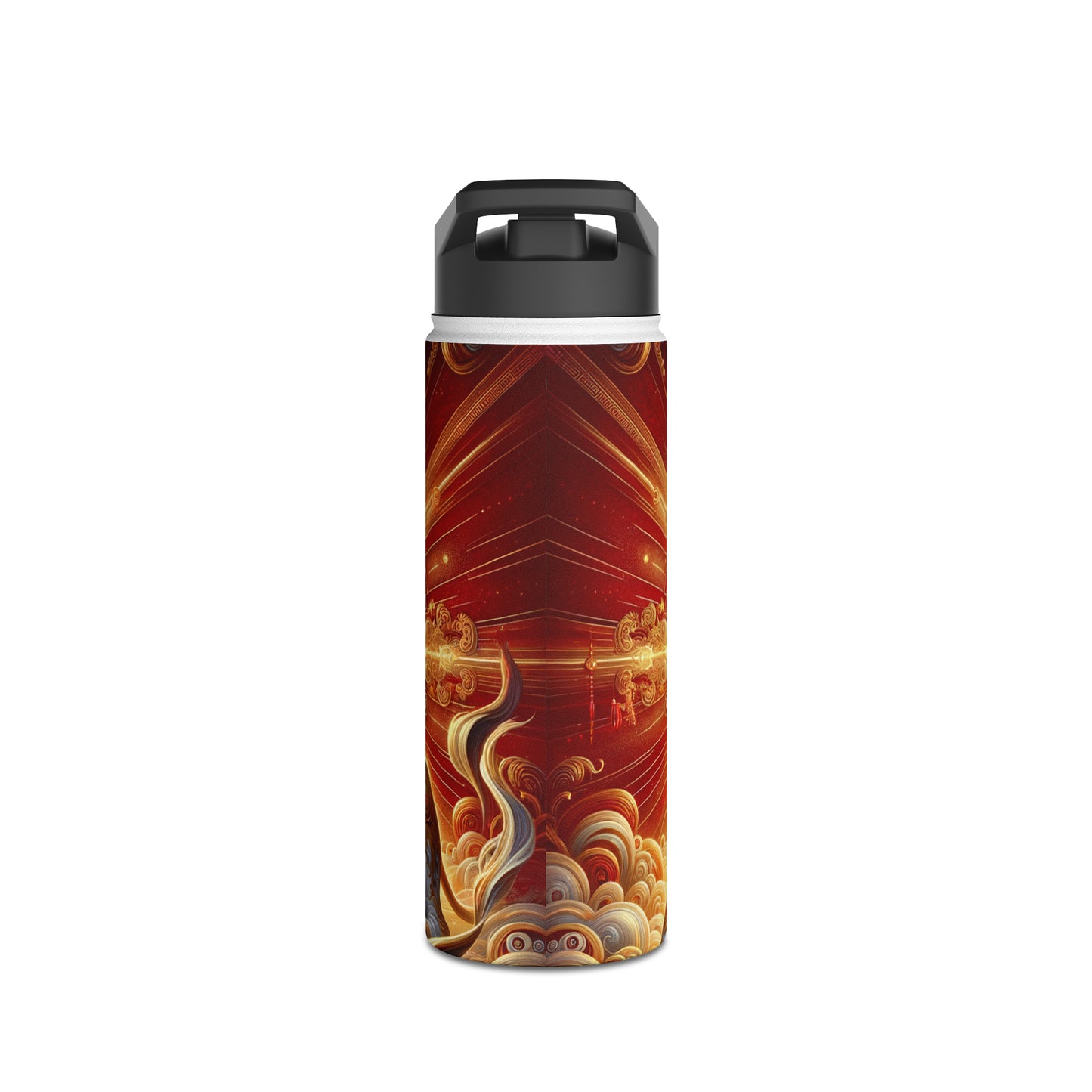 "Golden Euphoria: A Dance of the Divine Bovine" - Water Bottle