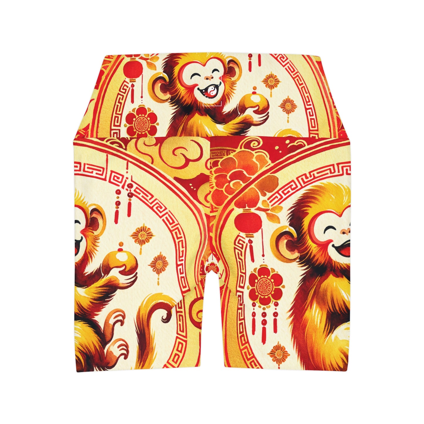 "Golden Simian Serenity in Scarlet Radiance" - shorts