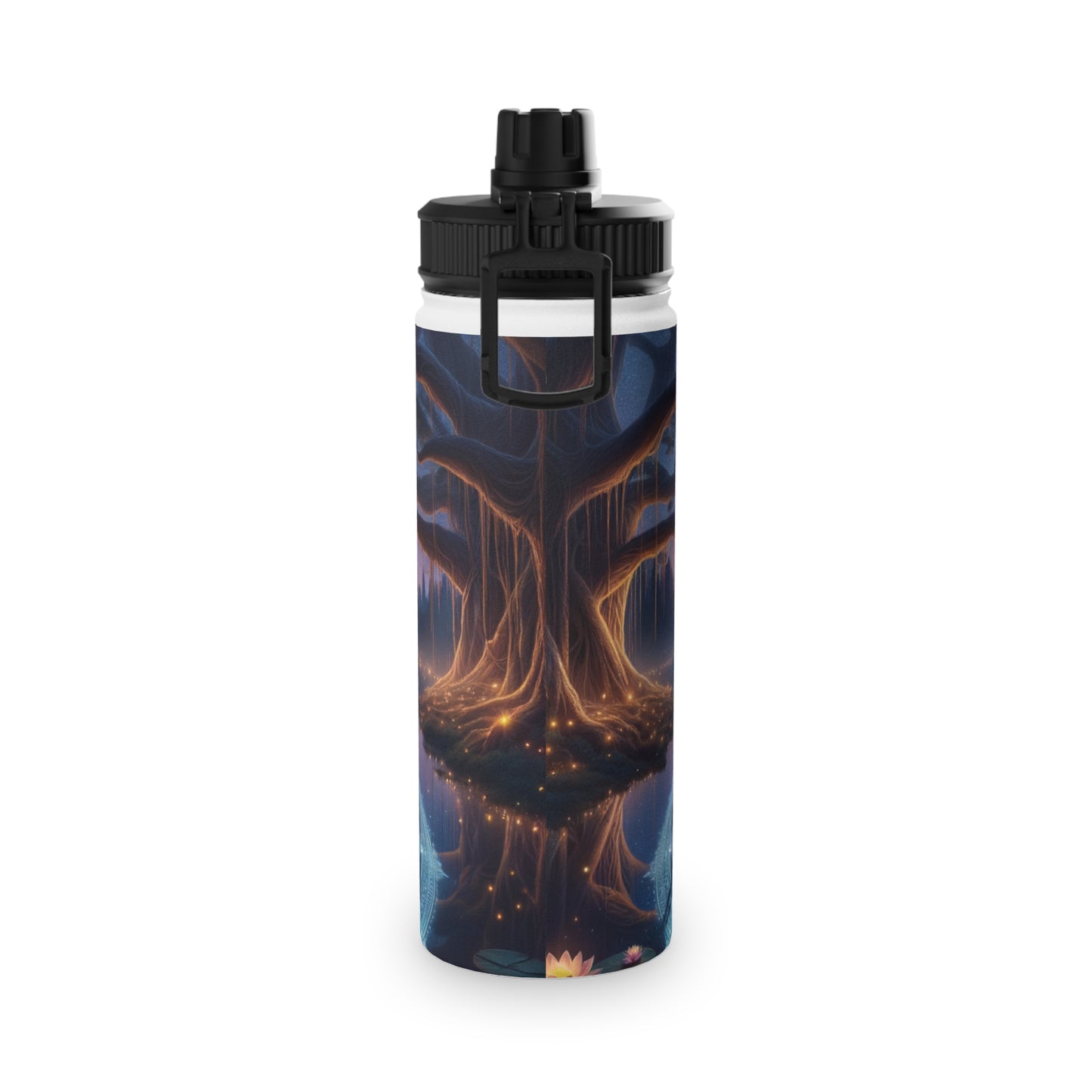 "Celestial Serenity: Mandala's Reflection" - Sports Water Bottle