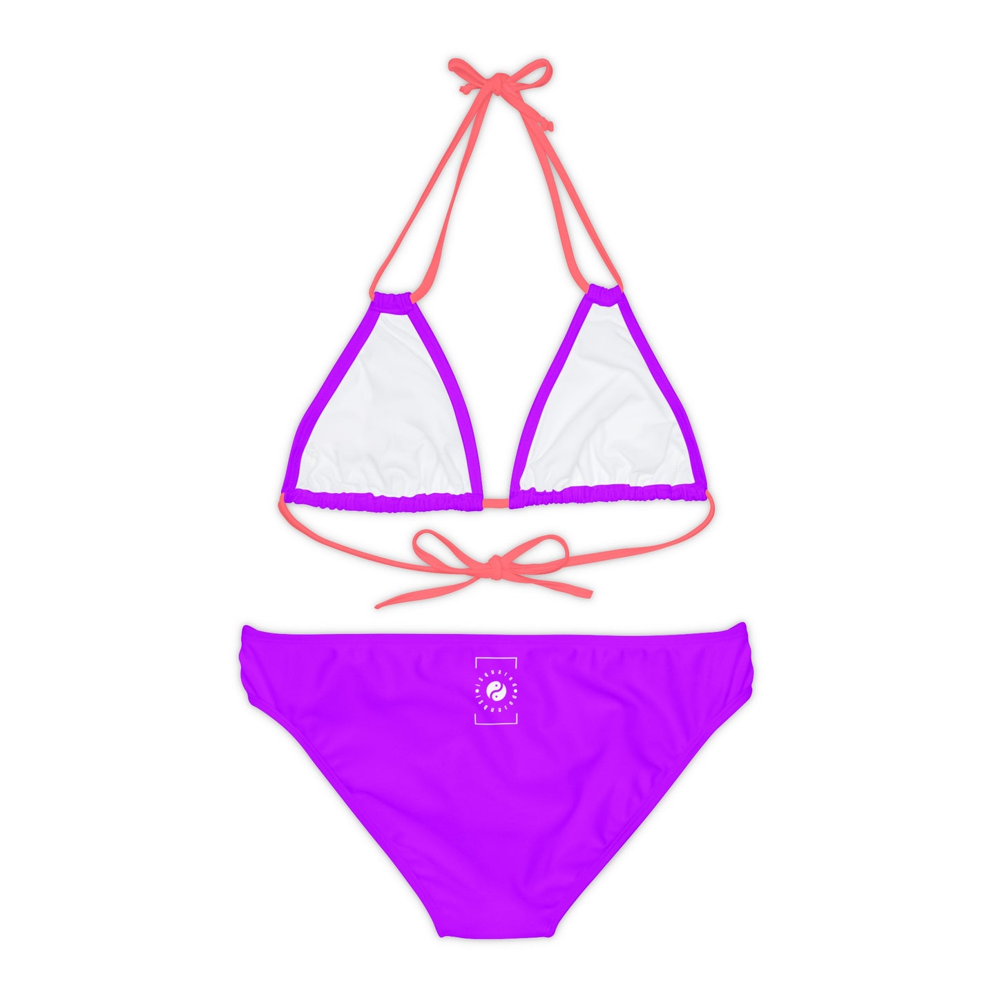 #BF00FF Electric Purple - Lace-up Bikini Set