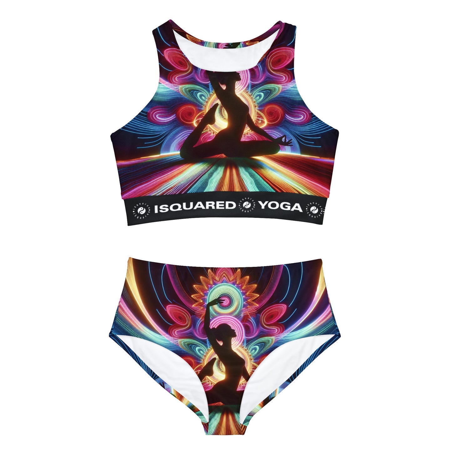 "Neon Zenith: Chromatic Balance" - Hot Yoga Bikini Set