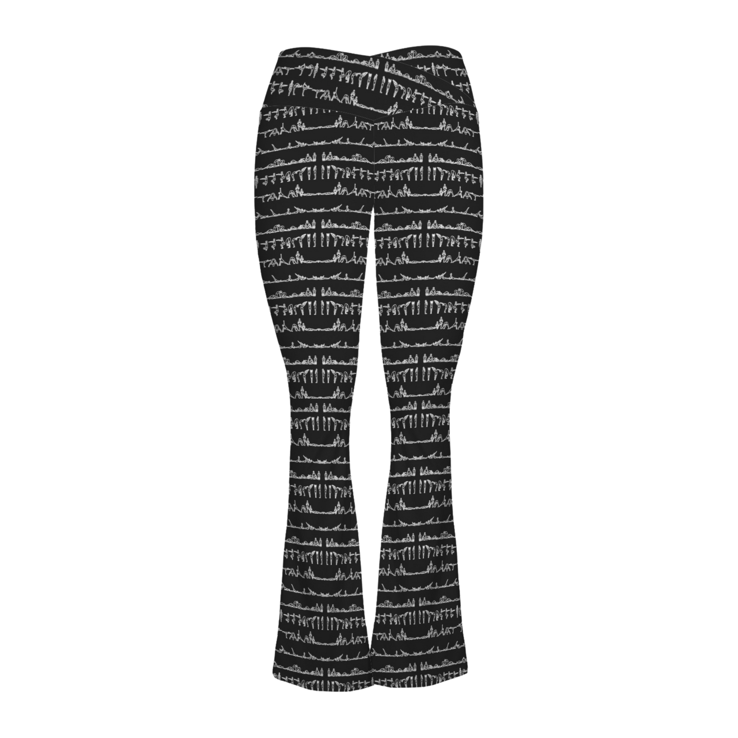 Bikram Ember - Cross Waisted Flair Leggings