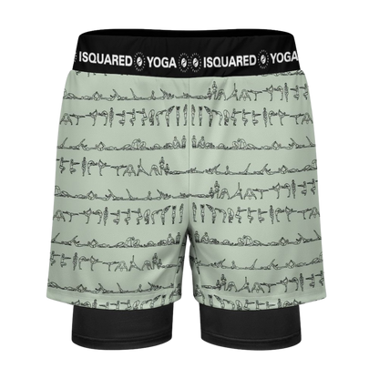 Bikram Pastel - Compression Yoga Shorts