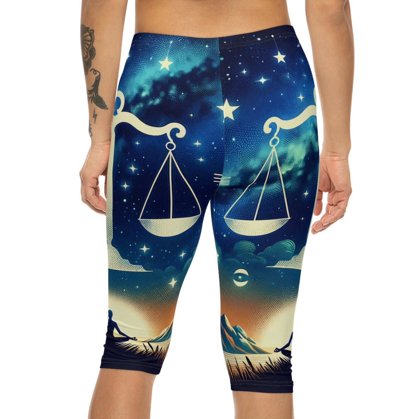 Celestial Libra - Capri Shorts