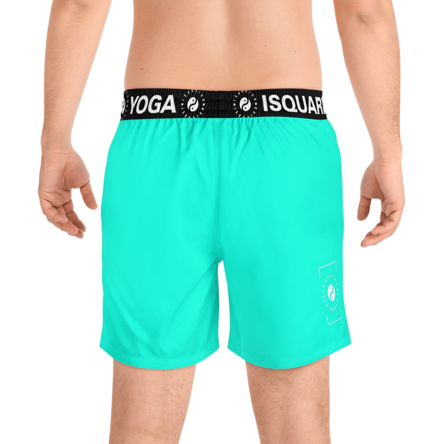 Neon Teal #11ffe3 - Swim Shorts (Mid-Length) for Men