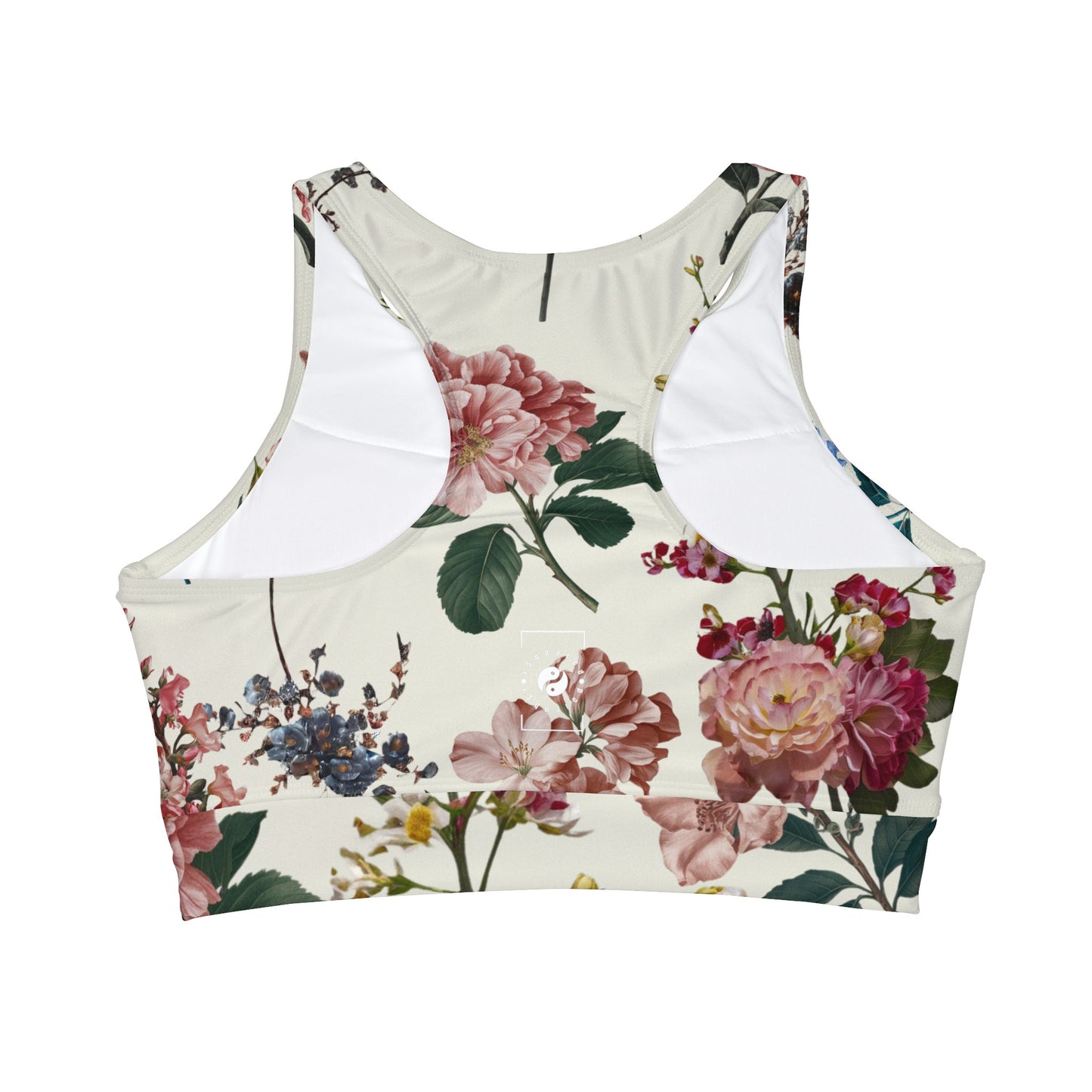 Botanicals on Beige - High Neck Crop Top