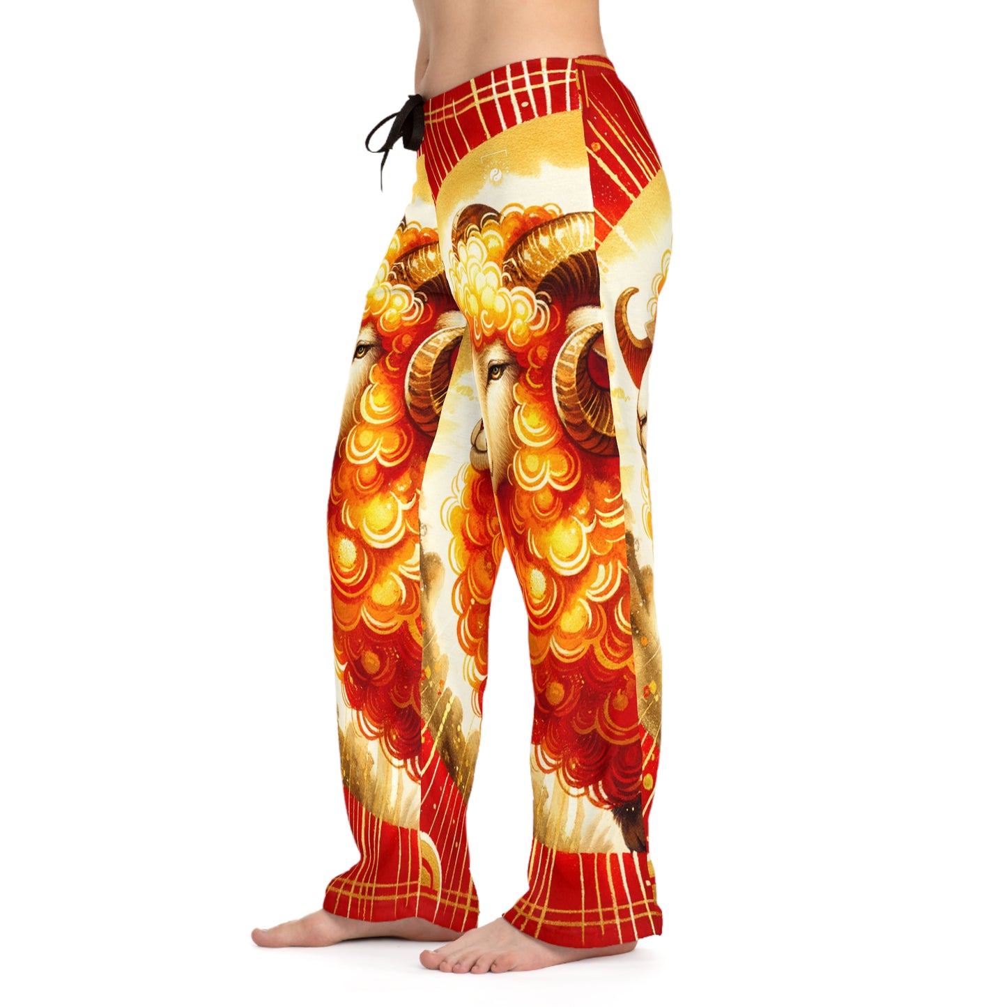 "Auspicious Gold of Divine Ewe: A Lunar New Year Revelry" - Women lounge pants